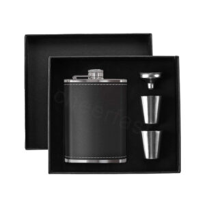 Leather Flask Set